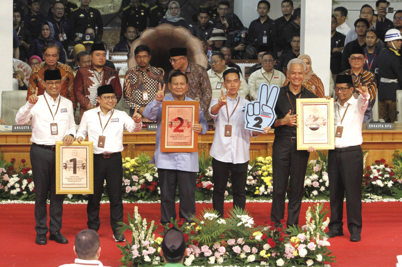 Pasangan Capres-Cawapres Prabowo-Gibran mendapatkan nomer urut 2 (Ashar/SinPo.id)