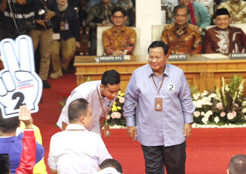 Pasangan Capres-Cawapres Prabowo-Gibran mendapatkan nomer urut 2 (Ashar/SinPo.id)