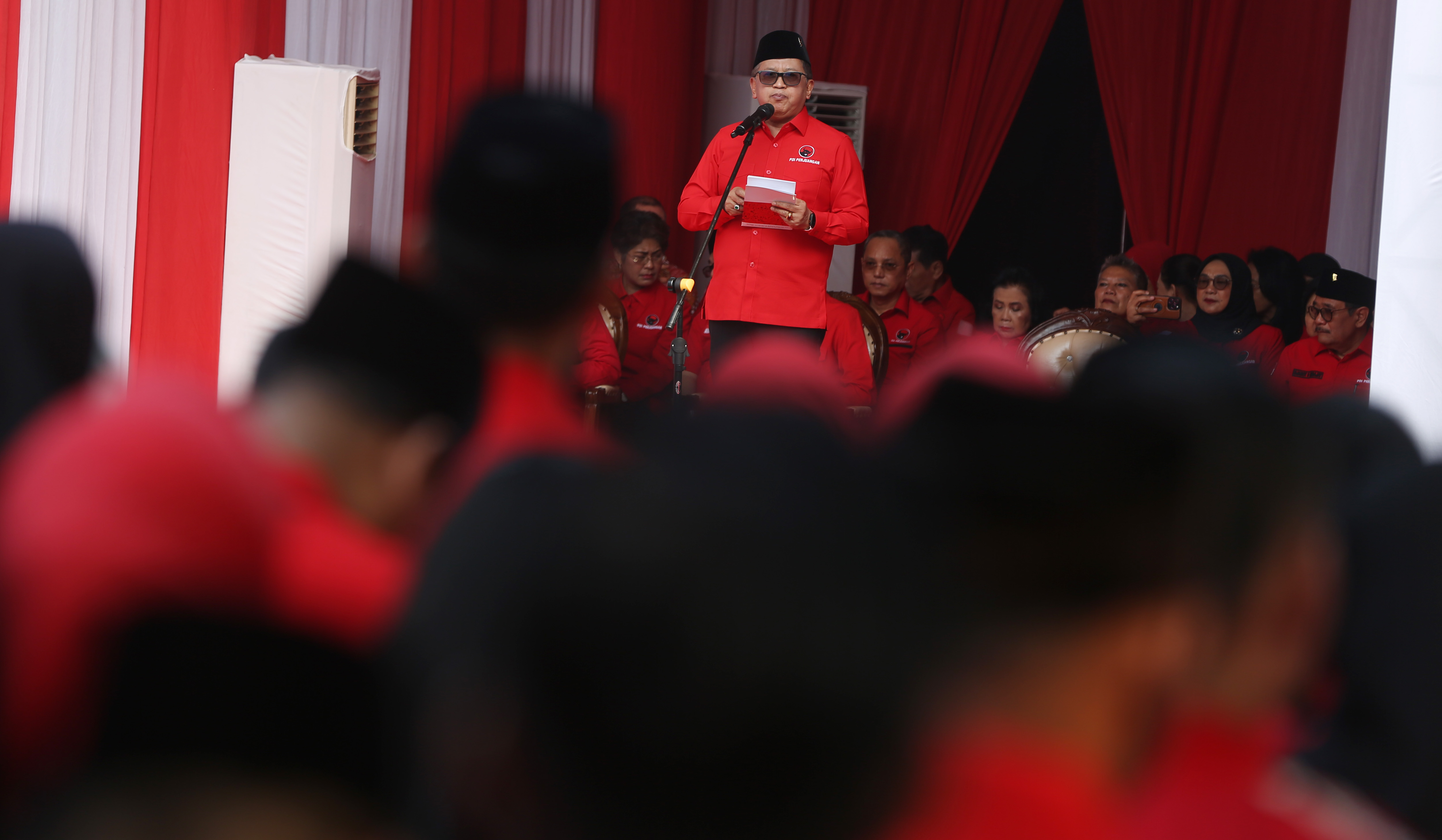 PDIP gelar upacara peringatan hari Pancasila. (Agus Priatna/SinPo.id)