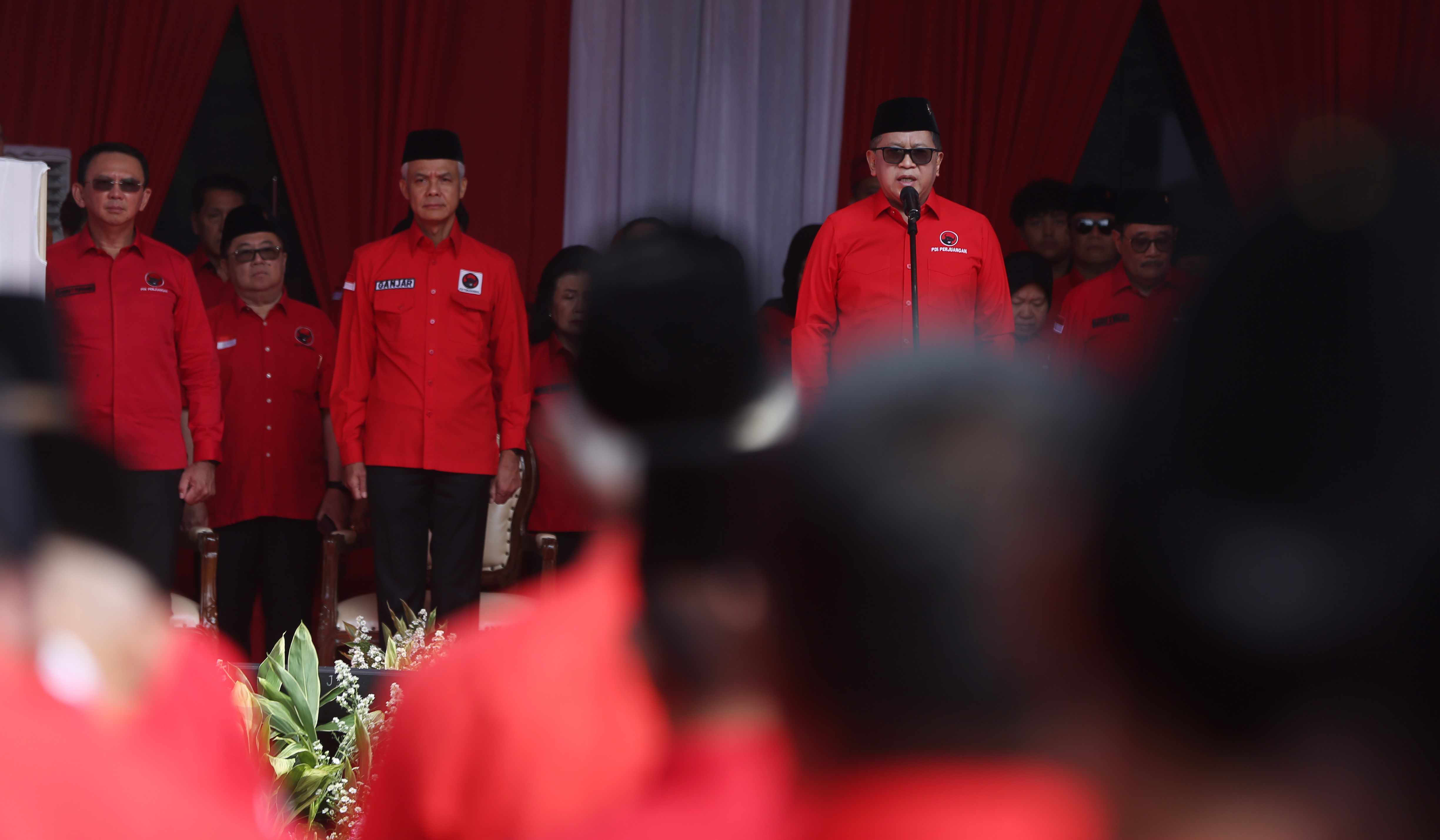 PDIP gelar upacara peringatan hari Pancasila. (Agus Priatna/SinPo.id)