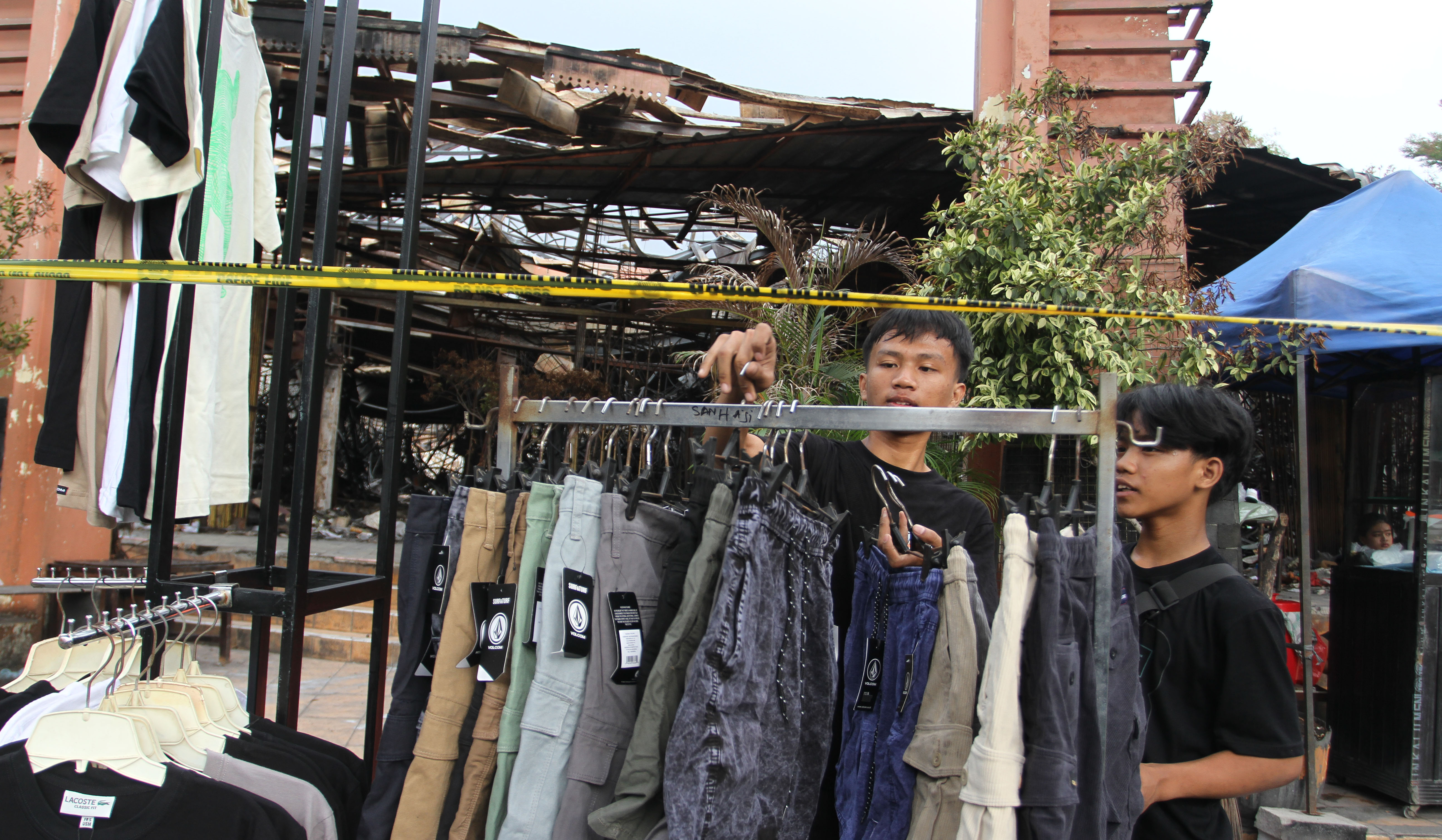 Pedagang Taman Puring. (Agus Priatna/SinPo.id)