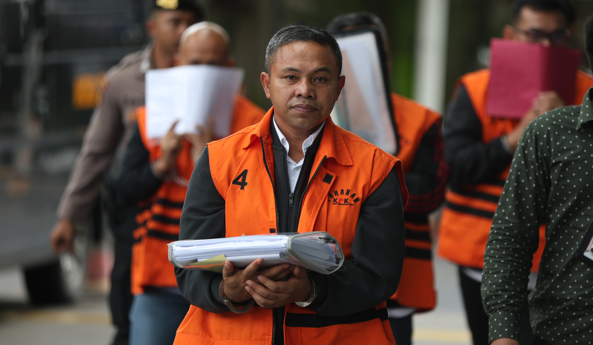 KPK periksa Gubernur Riau nonaktif, Abdul Wahid. (Agus Priatna/SinPo.id)
