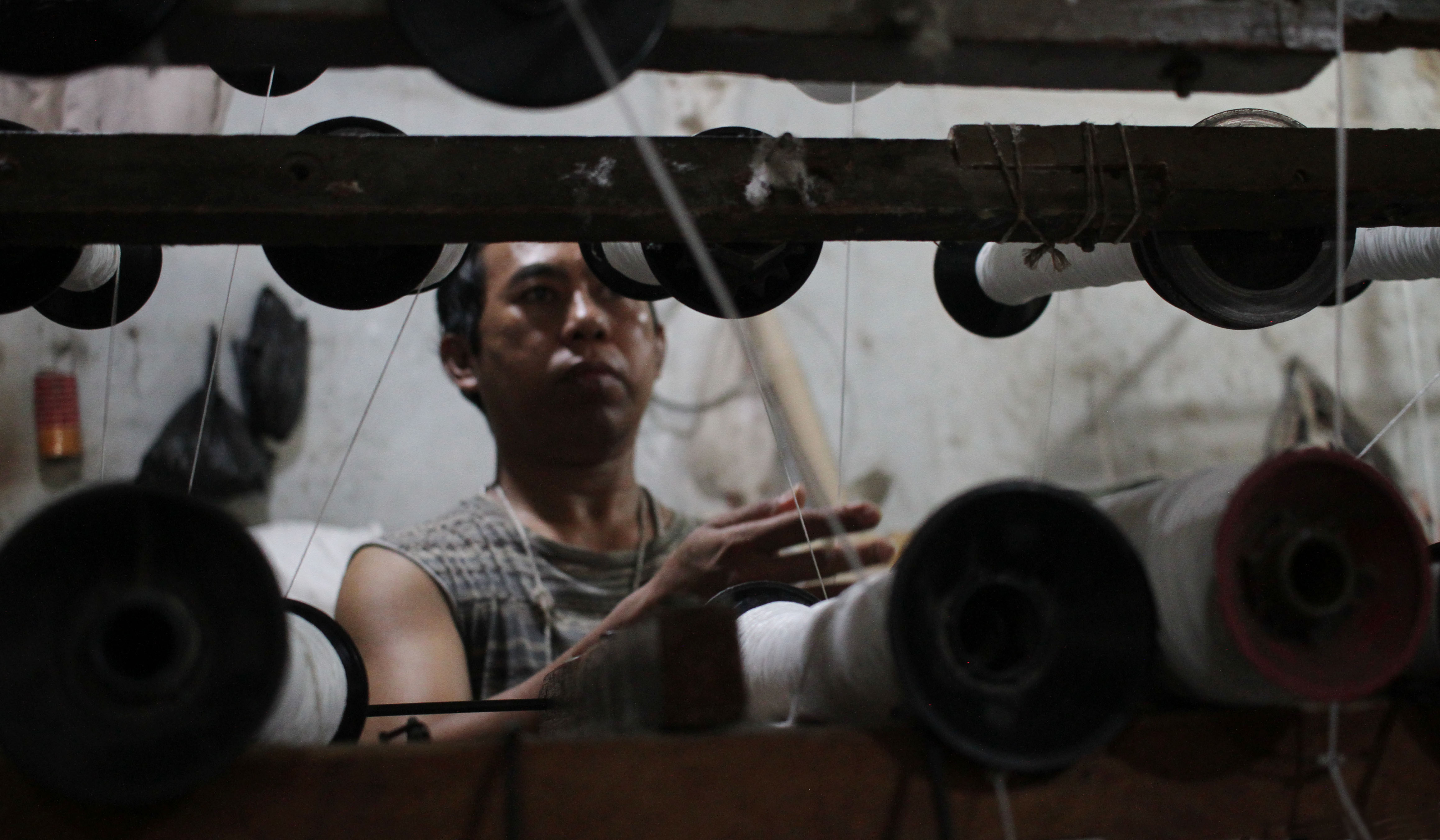 Industri tekstil di Kebayoran Lama, Jakarta. (Agus Priatna/SinPo.id)