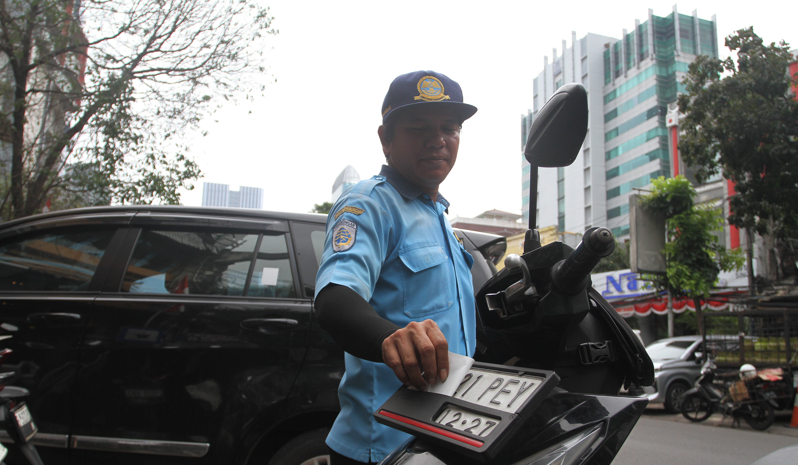 Parkir Digital di Jalan Sabang. (Agus Priatna/SinPo.id)