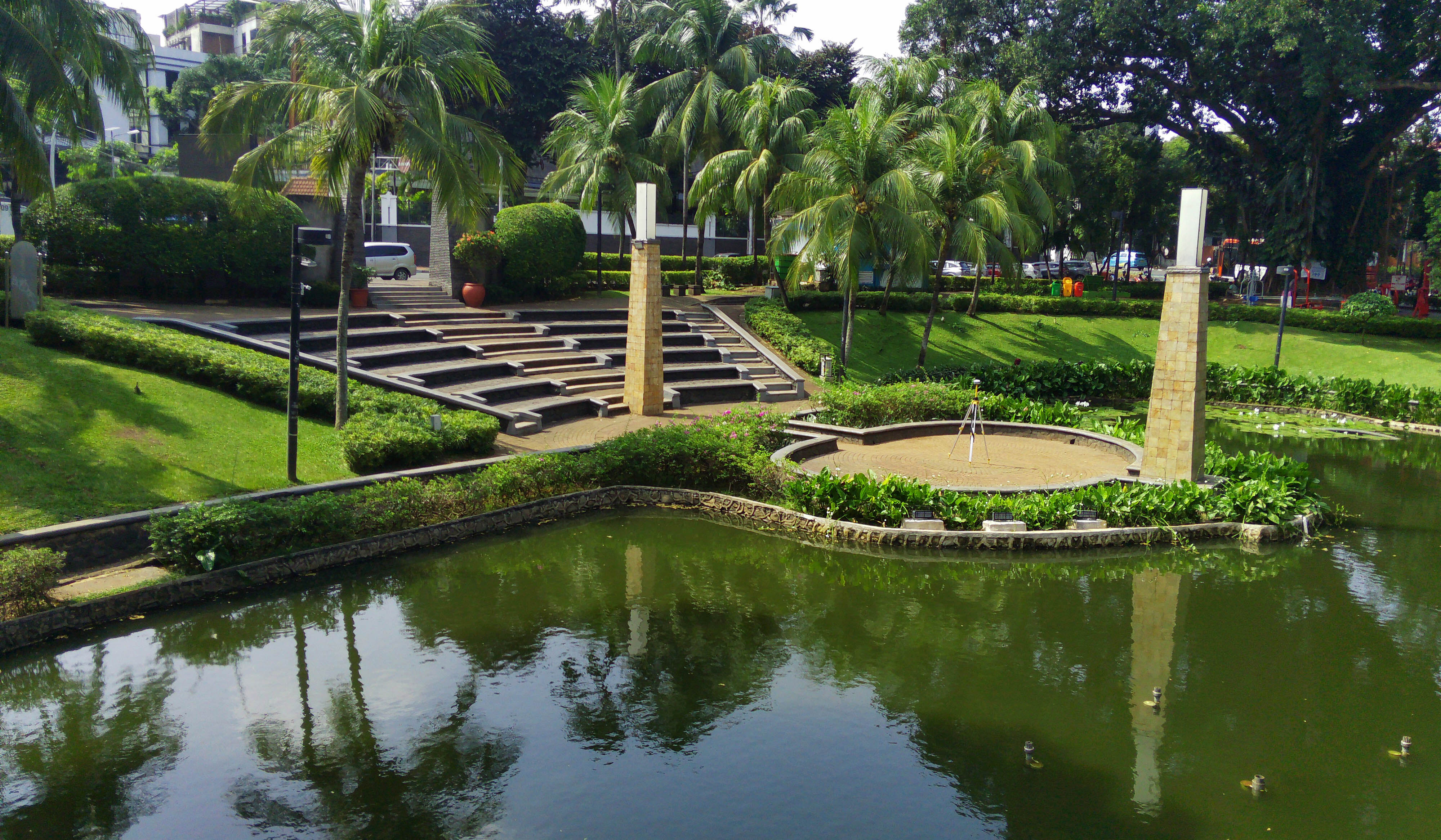 Foto udara Taman Ayodya di Jakarta. (Agus Priatna/SinPo.id)