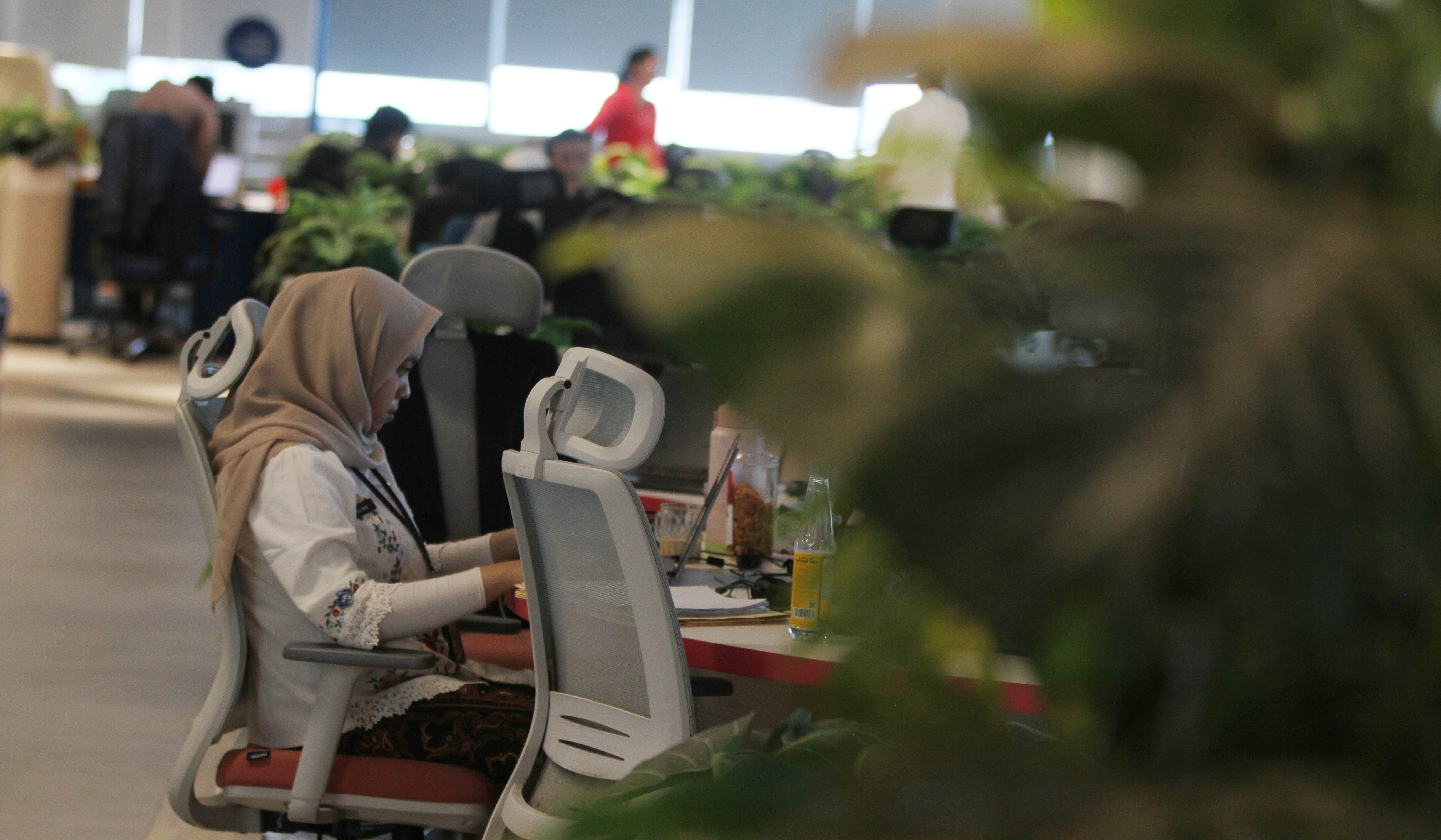 Penerapan WFH ASN Balaikota, Jakarta. (Agus Priatna/SinPo.id)