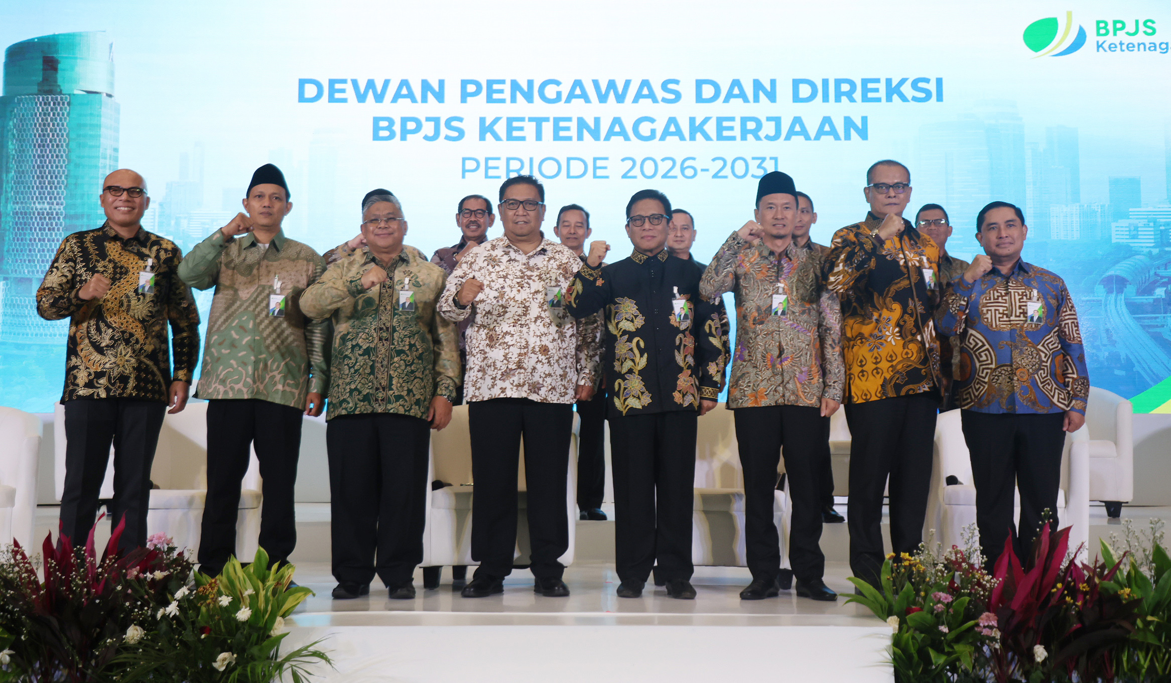 Penetapan jajaran Direksi dan Dewas BPJS Ketenagakerjaan 2026-2031. (Agus Priatna/SinPo.id)