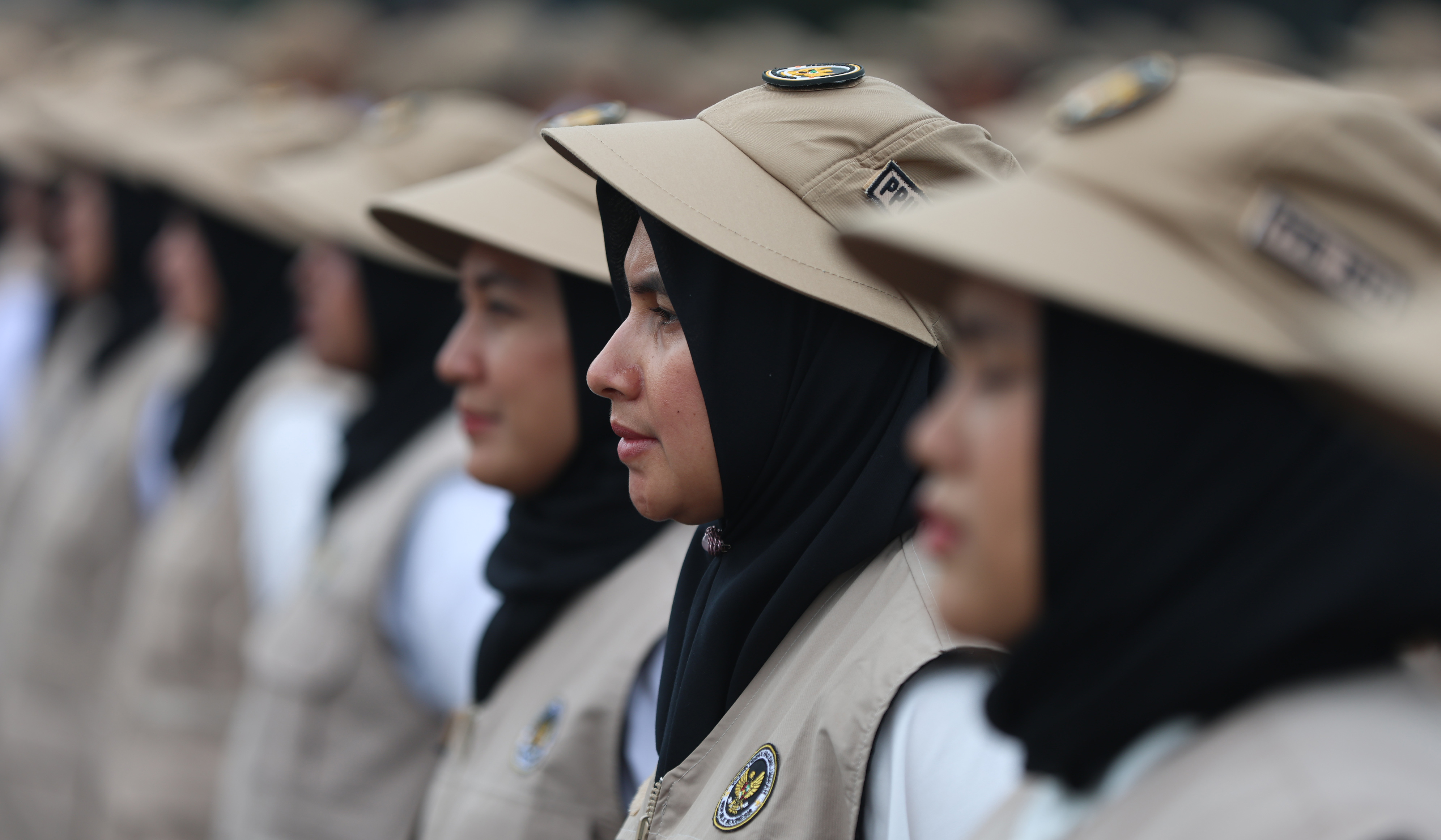 Peserta mengikuti penutupan diklat PPIH Arab Saudi 2026. (Agus Priatna/SinPo.id)