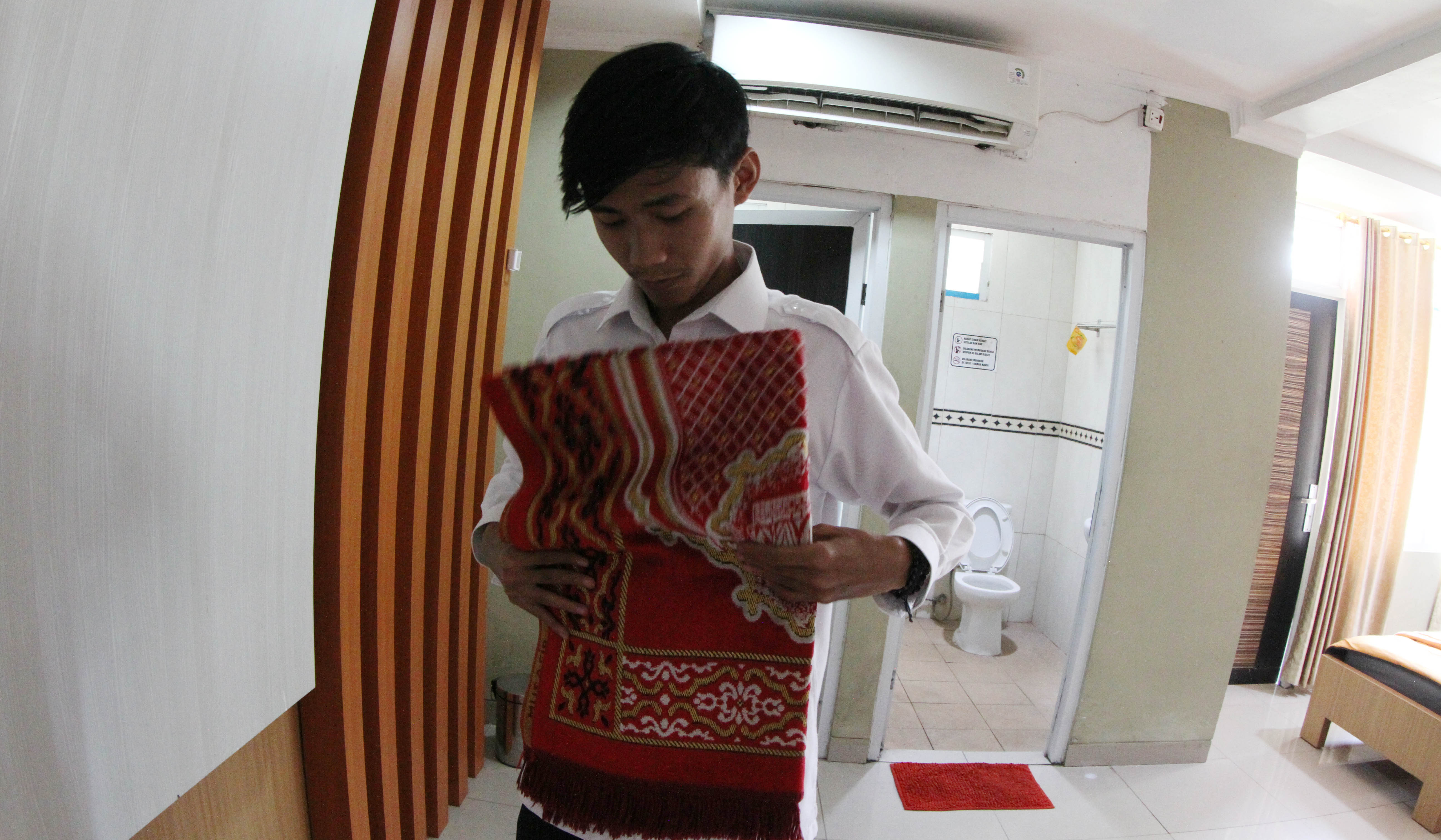 Persiapan asrama Haji Pondok Gede. (Agus Priatna/SinPo.id)