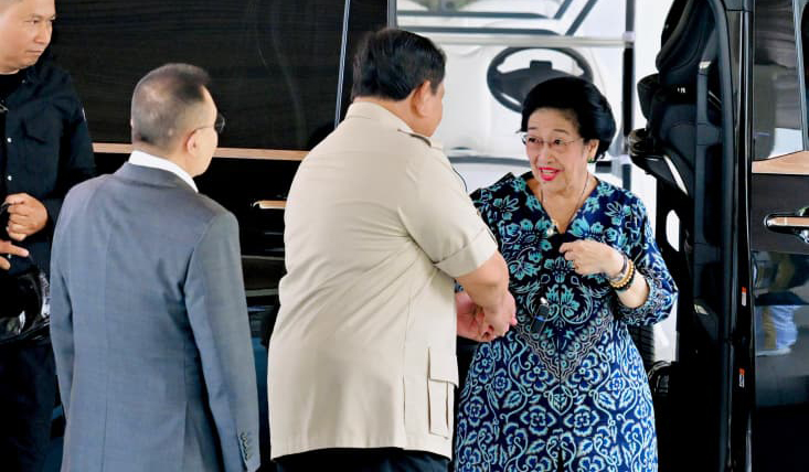 Pertemuan Prabowo dan Mega di Istana. (Agus Priatna/SinPo.id/BPMI Setpres)