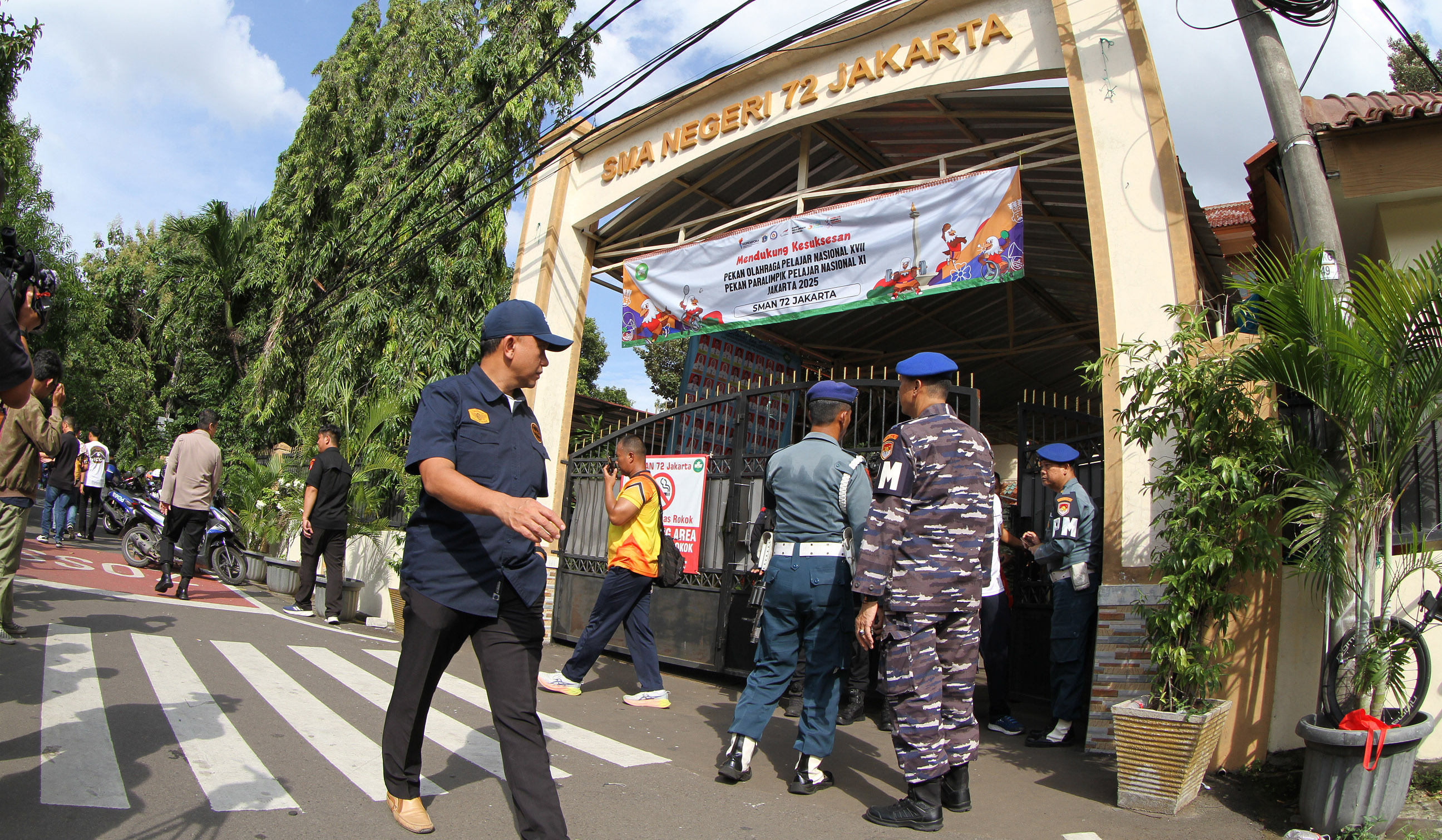 Lokasi SMA 72 Jakarta. (Agus Priatna/SinPo.id)