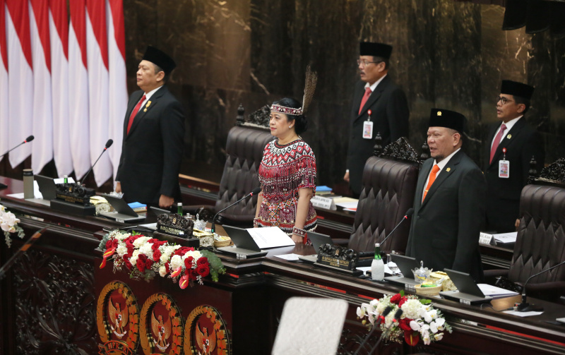 Pidato Kenegaraan Presiden Jokowi di Sidang tahunan MPR RI, DPR RI, DPD RI (Ashar/SinPo.id)