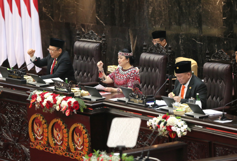 Pidato Kenegaraan Presiden Jokowi di Sidang tahunan MPR RI, DPR RI, DPD RI (Ashar/SinPo.id)