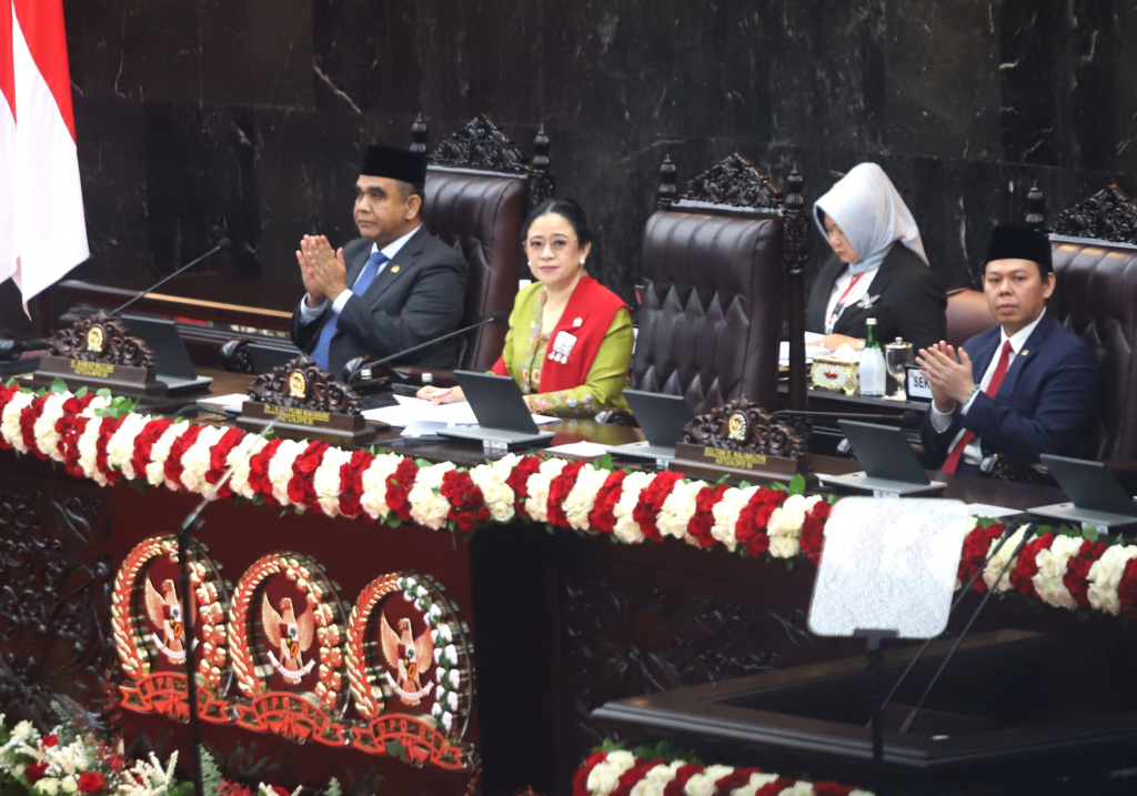 Presiden Prabowo Subianto Hadiri sidang tahunan MPR di Gedung Nusantara (Ashar/SinPo.id)