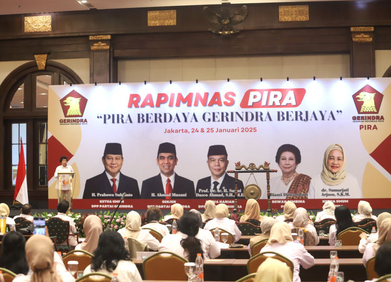 Ketua Harian Gerindra Prof Sufmi Dasco Ahmad menghadiri Rapimnas 2025 PIRA dengan mengusung tema