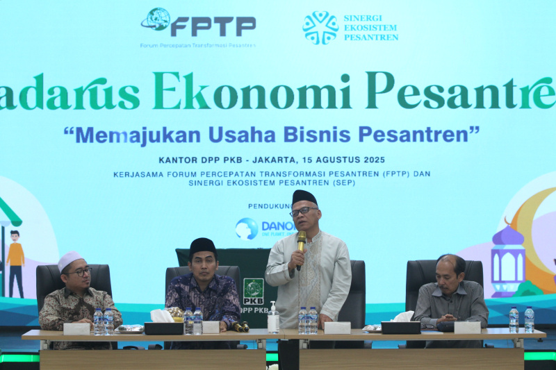 DPP PKB menggelar tadarus ekonomi pesantren untuk memajukan usaha bisnis di pesantren (Ashar/SinPo.id)