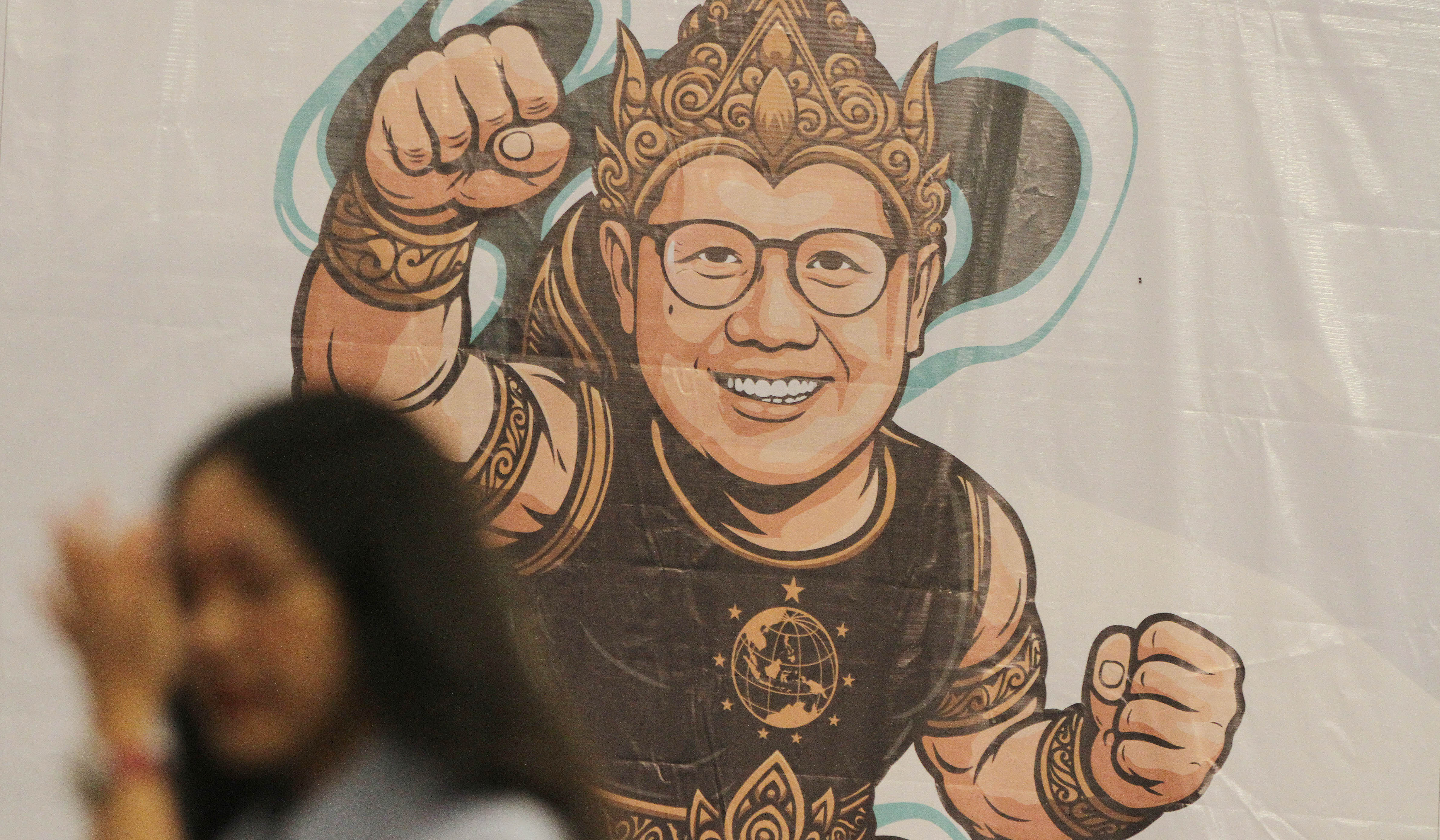 Muhaimin Iskandar, saat menghadiri art festival ‘Kola Karya’ di Pos Bloc, Jakarta. (Agus Priatna/SinPo.id)