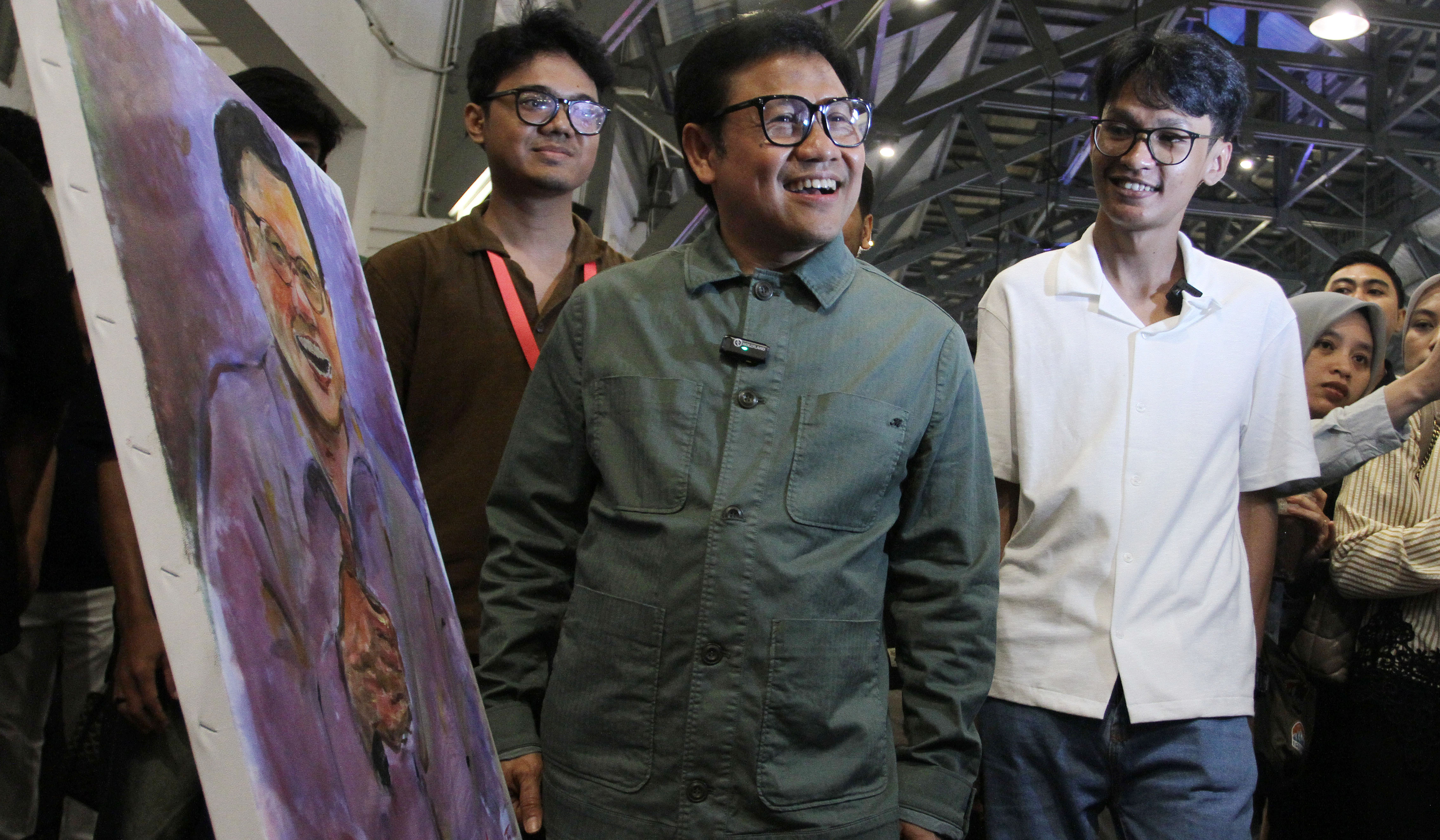 Muhaimin Iskandar, saat menghadiri art festival ‘Kola Karya’ di Pos Bloc, Jakarta. (Agus Priatna/SinPo.id)
