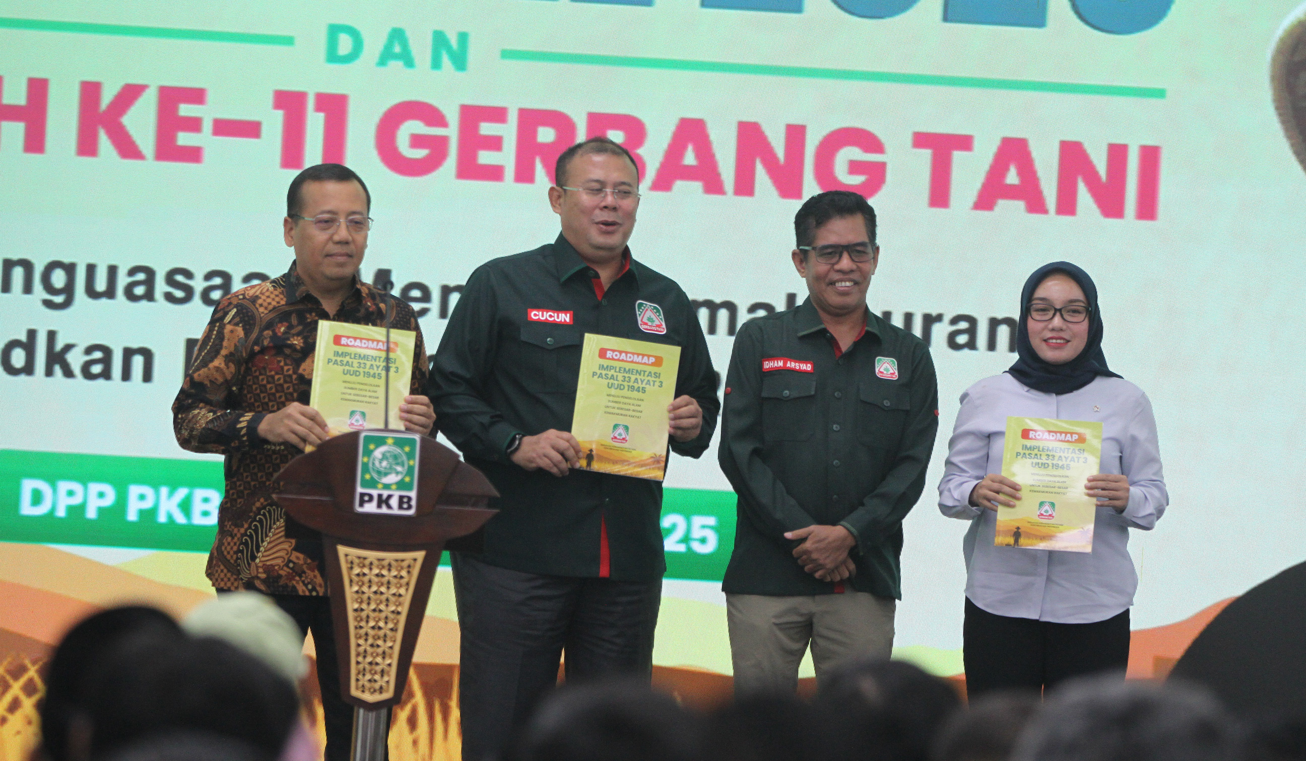 Ketua Umum PKB, Muhaimin Iskandar, saat perayaan Hari Tani Nasional 2025. (Agus Priatna/SinPo.id)