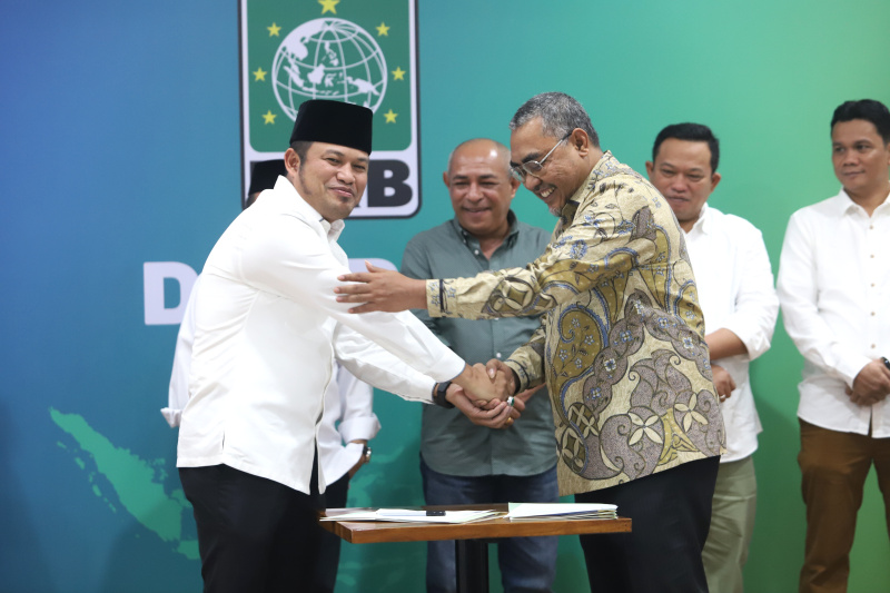 PKB menggelar konfrensi pers rekomendasi penyerahan nama-nama Calon Kepala Daerah untuk Pilkada Serentak 2024 (Ashar/SinPo.id)