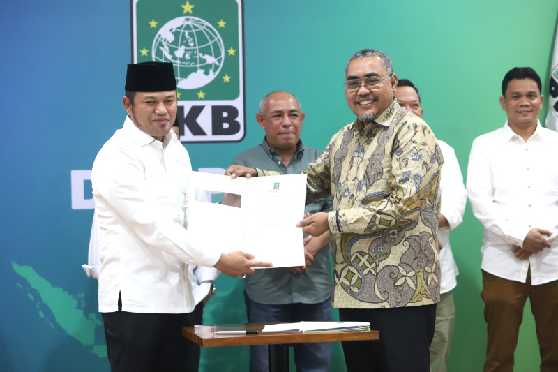 PKB menggelar konfrensi pers rekomendasi penyerahan nama-nama Calon Kepala Daerah untuk Pilkada Serentak 2024 (Ashar/SinPo.id)