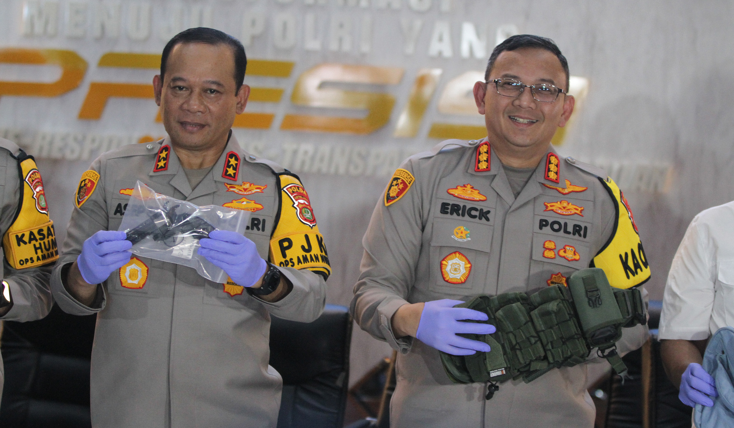 Konferensi pers Polda Metro Jaya. (Agus Priatna/SinPo.id)