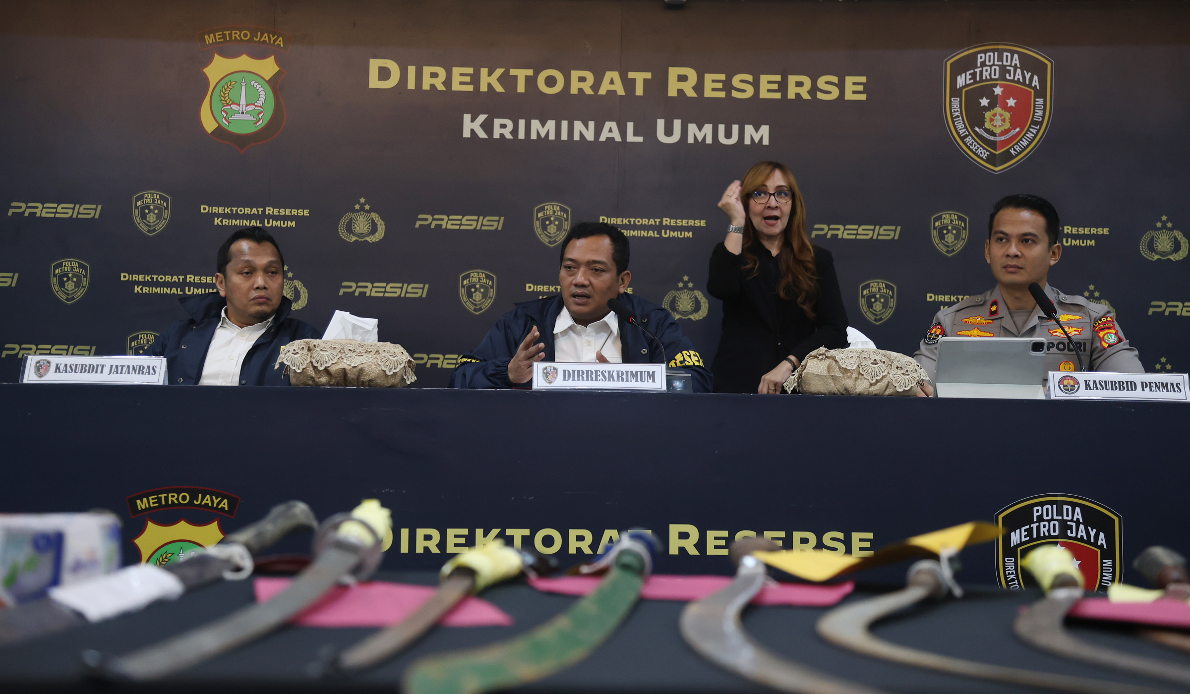 Konferensi pers Operasi Pekat Jaya. (Agus Priatna/SinPo.id)