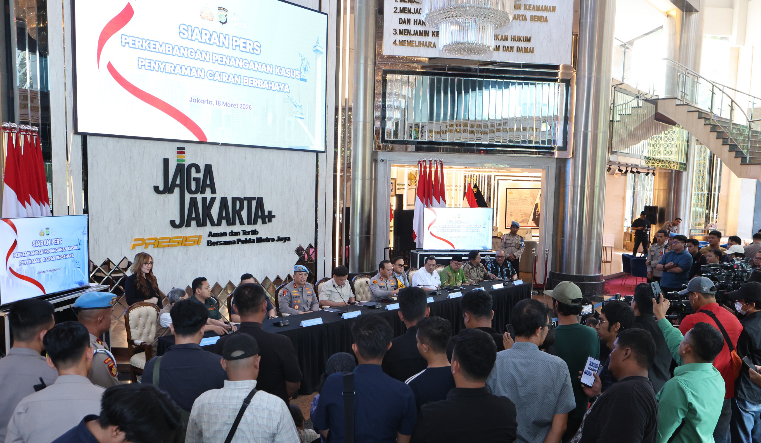 Konferensi pers Polda Metro Jaya.
