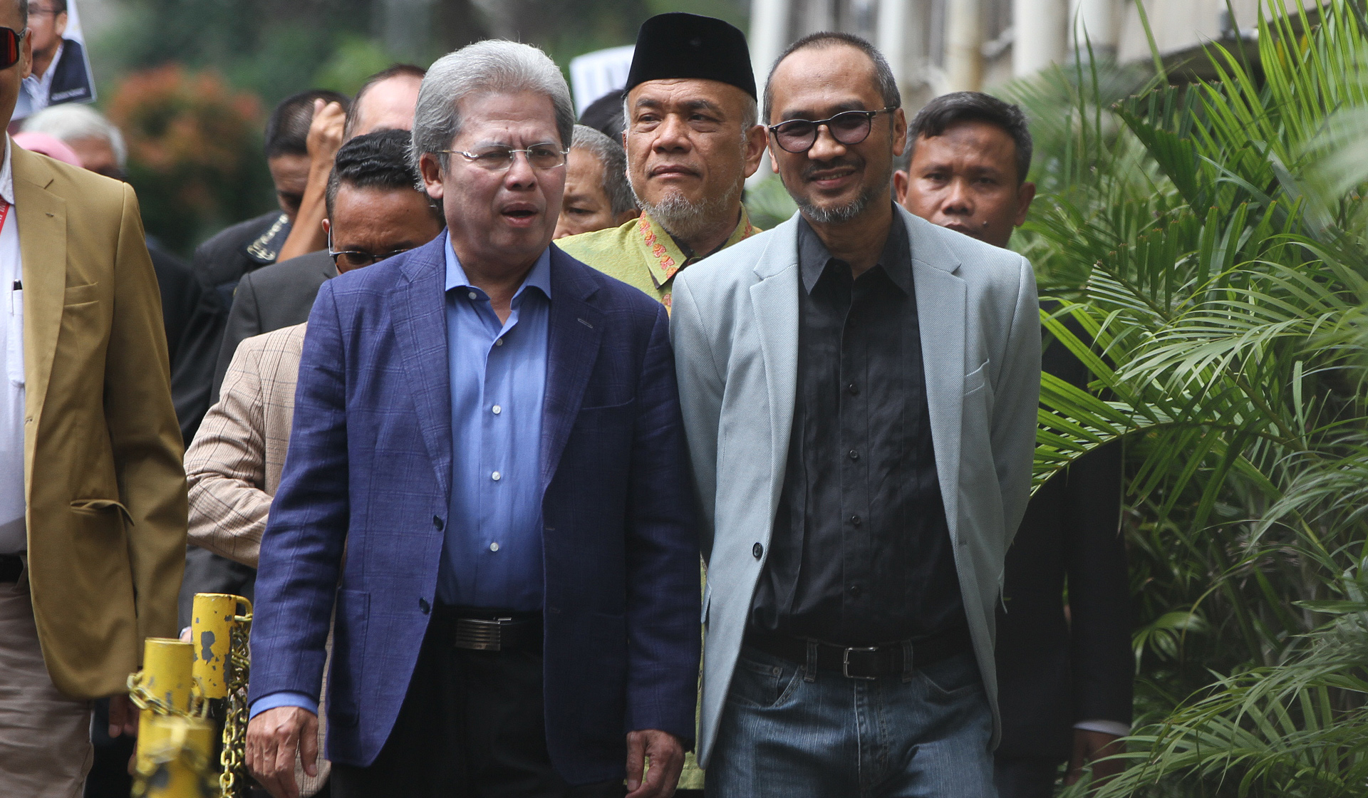 Abraham Samad, memenuhi panggilan Polda Metro. (Agus Priatna/SinPo.id)