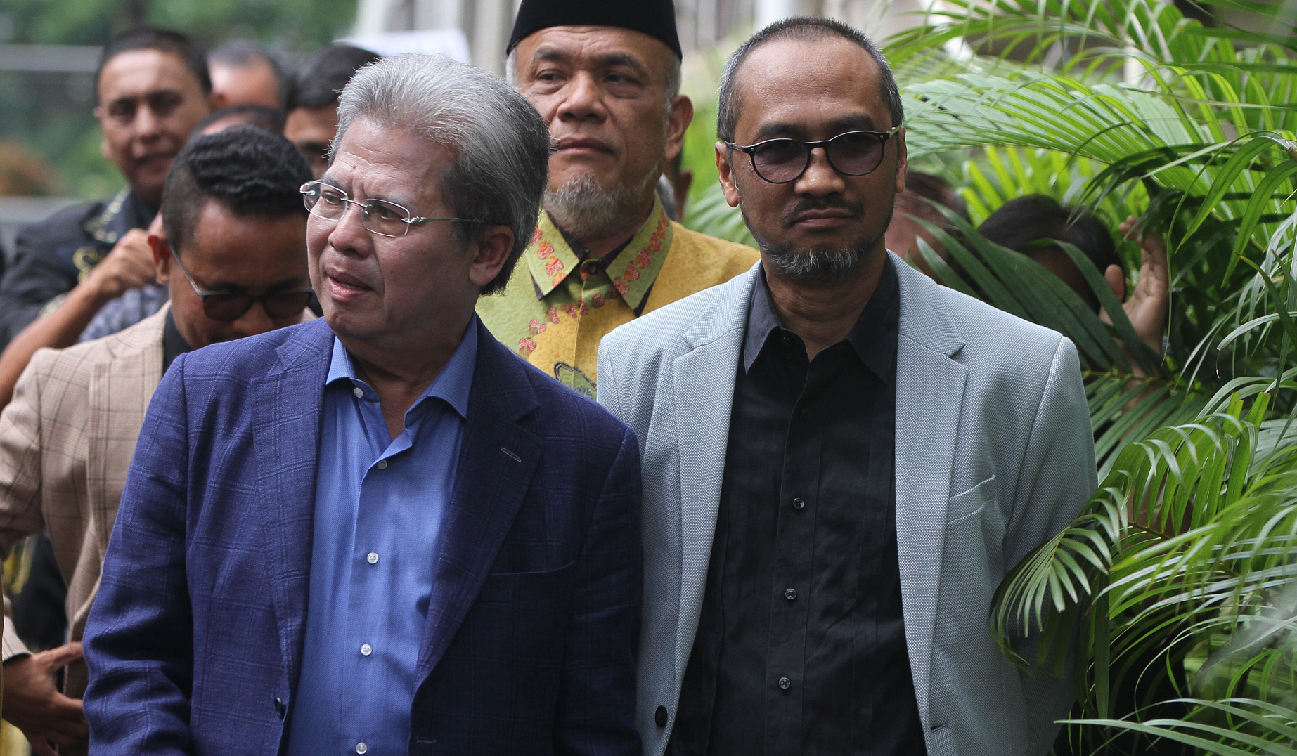 Abraham Samad, memenuhi panggilan Polda Metro. (Agus Priatna/SinPo.id)