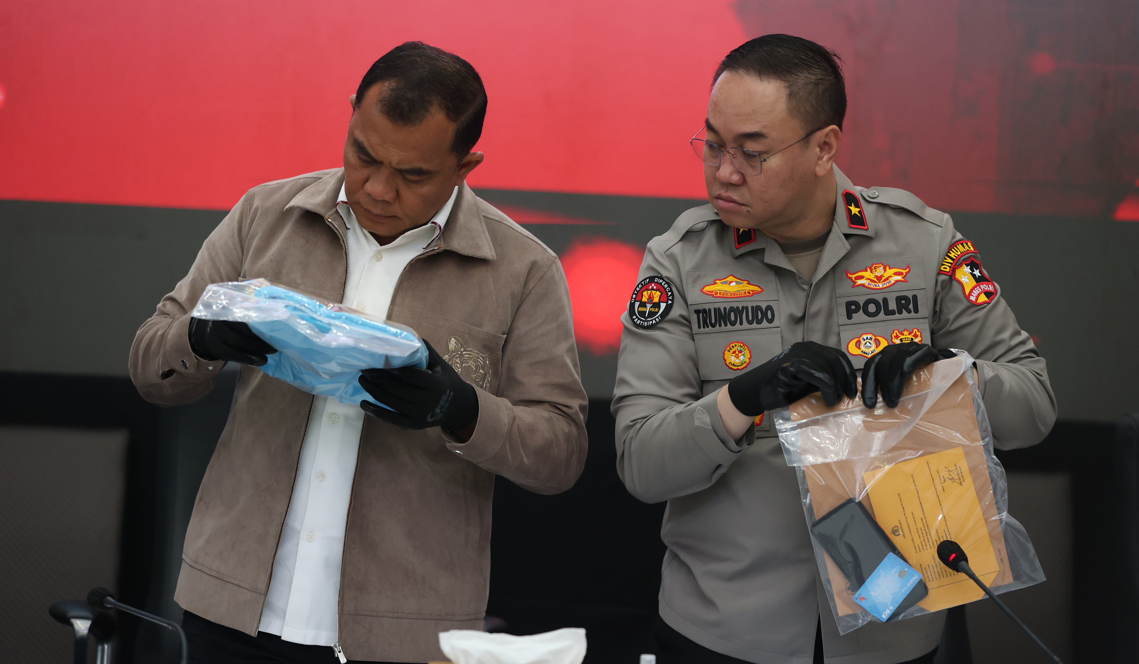 Konferensi pers kasus TPPO. (Agus Priatna/SinPo.id)