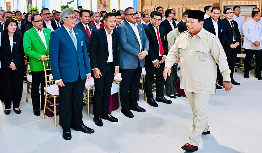Prabowo undang 1.200 Rektor-Guru Besar ke Istana Negara. (Agus Priatna/SinPo.id/BPMI Setpres)