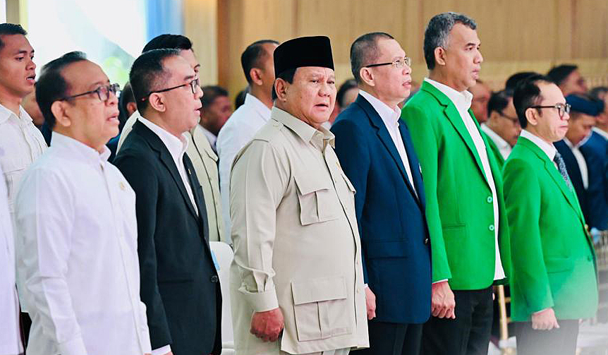 Prabowo undang 1.200 Rektor-Guru Besar ke Istana Negara. (Agus Priatna/SinPo.id/BPMI Setpres)