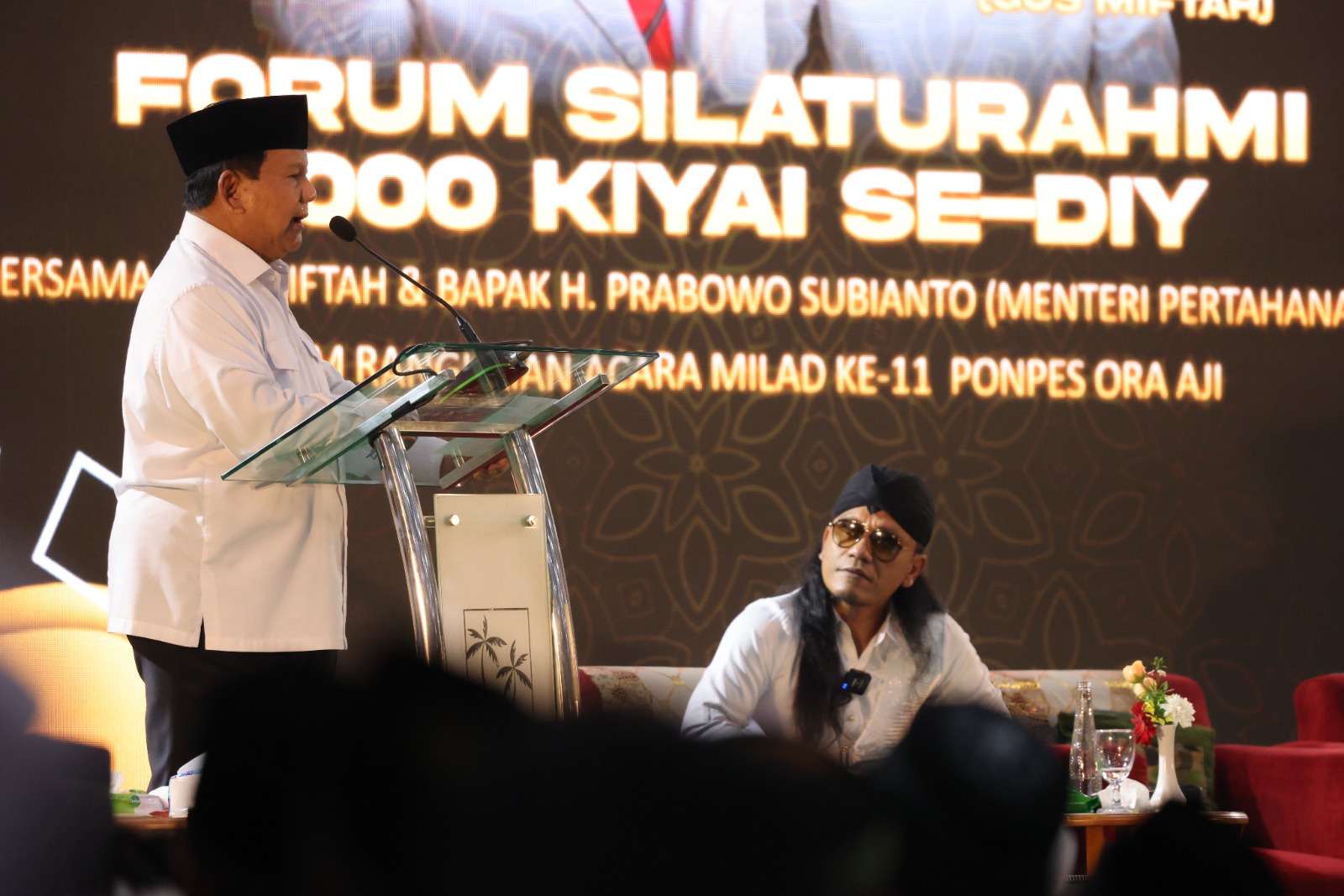 Prabowo hadiri forum silaturahmi 1.000 Kyai se-Yogyakarta dan didoakan menjadi Presiden RI (Ashar/SinPo.id)