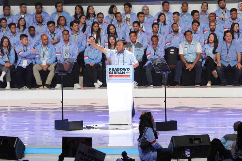 Prabowo-Gibran hadiri Pidato politik untuk Anak Muda Indonesia (Ashar/SinPo.id)