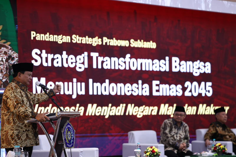 Capres Prabowo hadiri Dialog Muhammadiyah di Surabaya (Ashar/Foto:Tim Prabowo/SinPo.id)