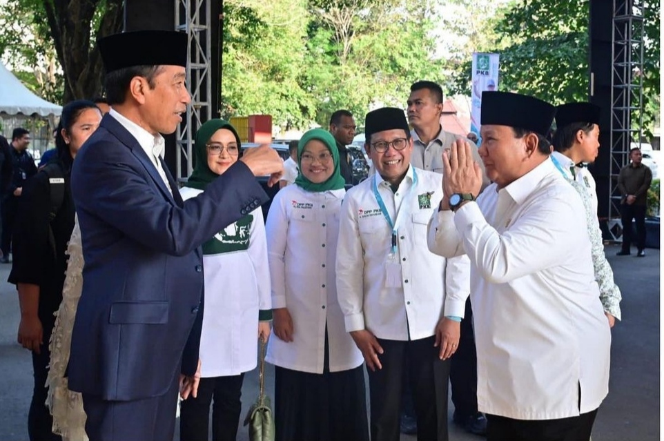 Ketua Umum Partai Gerindra Prabowo Subianto hadiri Harlah PKB Ke-25 di Stadion Manahan Solo (Ashar/Foto:Tim Prabowo/SinPo.id)