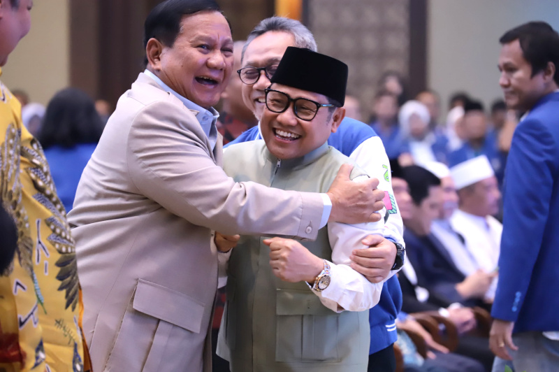 Ketua Umum Partai Gerindra Prabowo Subianto hadiri HUT ke-25 PAN (Ashar/SinPo.id)