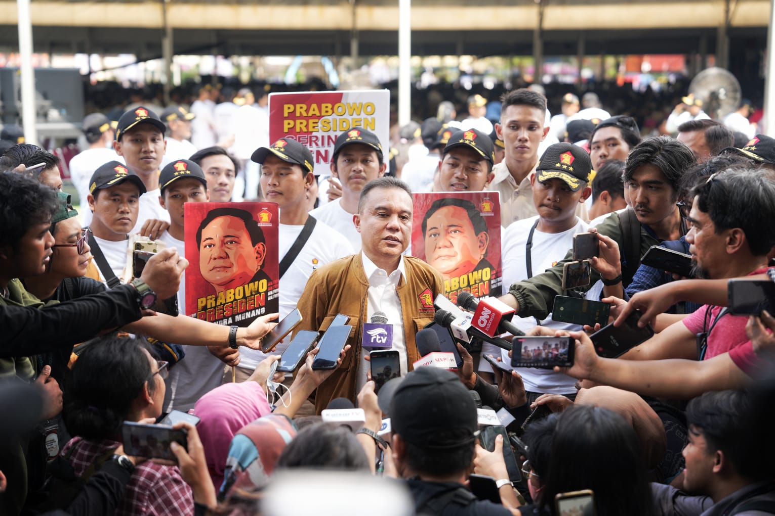 Ketua Umum Partai Gerindra Prabowo Subianto menghadiri acara Konsolidasi Akbar Kader Gerindra Tanggerang Raya (Ashar/SinPo.id)