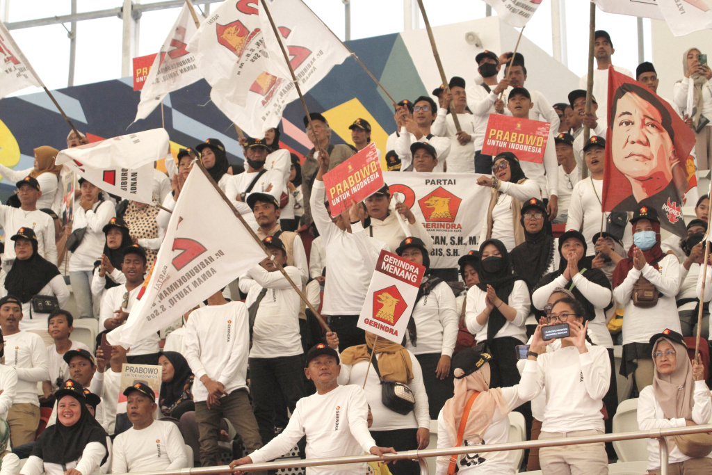 Ketua Umum Partai Gerindra Prabowo Subianto hadiri Konsolidasi Kader Gerindra Jakarta Timur di Gor Velodrome (Ashar/SinPo.id)