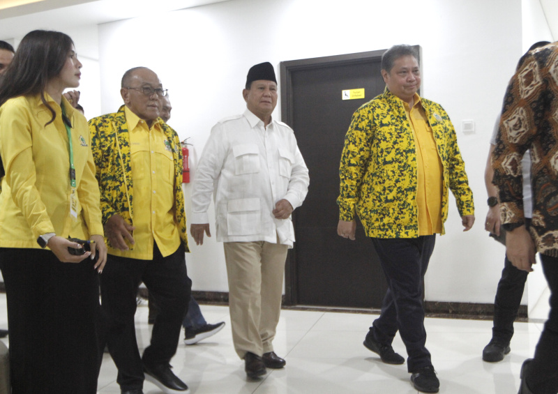 Prabowo Hadiri Rapimnas Partai Golkar