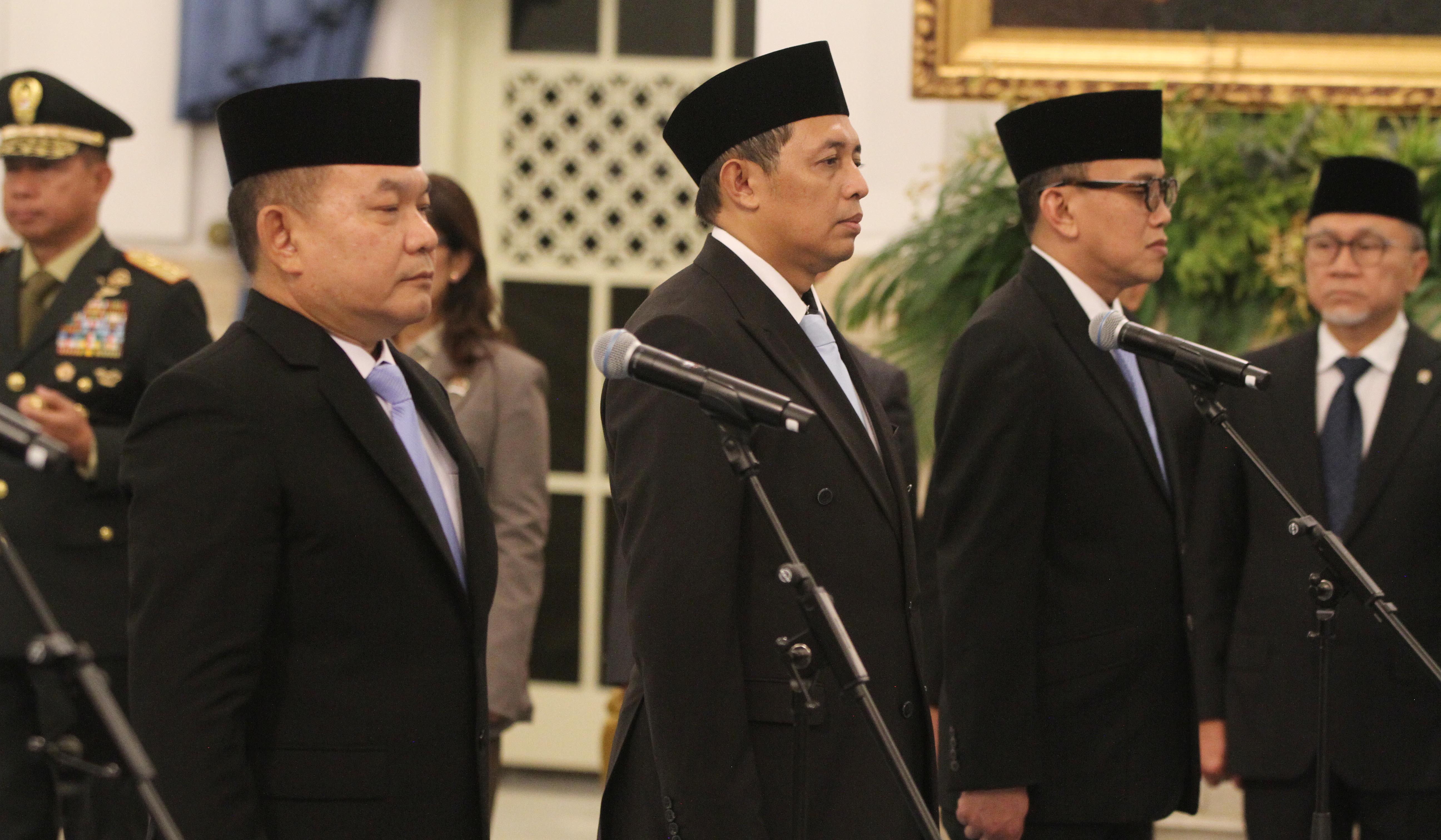 Presiden Prabowo lantik Dudung Abdurachman jadi KSP. (Agus Priatna/SinPo.id)