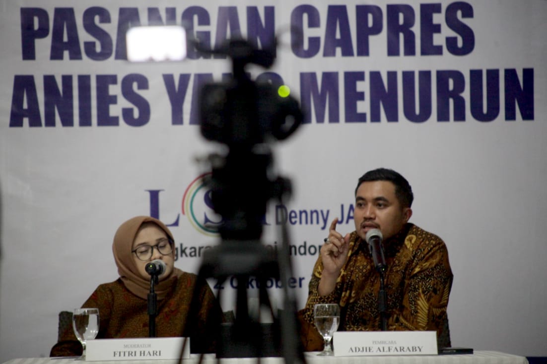 Calon Presiden Prabowo Subianto masih unggul diantara Ganjar dan Anies (Ashar/SinPo.id)