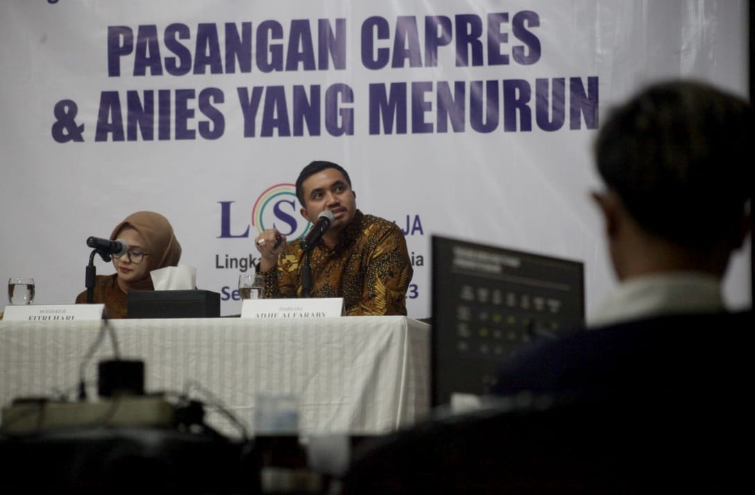 Calon Presiden Prabowo Subianto masih unggul diantara Ganjar dan Anies (Ashar/SinPo.id)