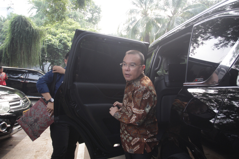 Ketua Umum Gerindra dan juga Presiden terpilih Prabowo Subianto menyambut baik bergabungnya Partai NasDem di Koalisi Indonesia Maju (Ashar/SinPo.id)