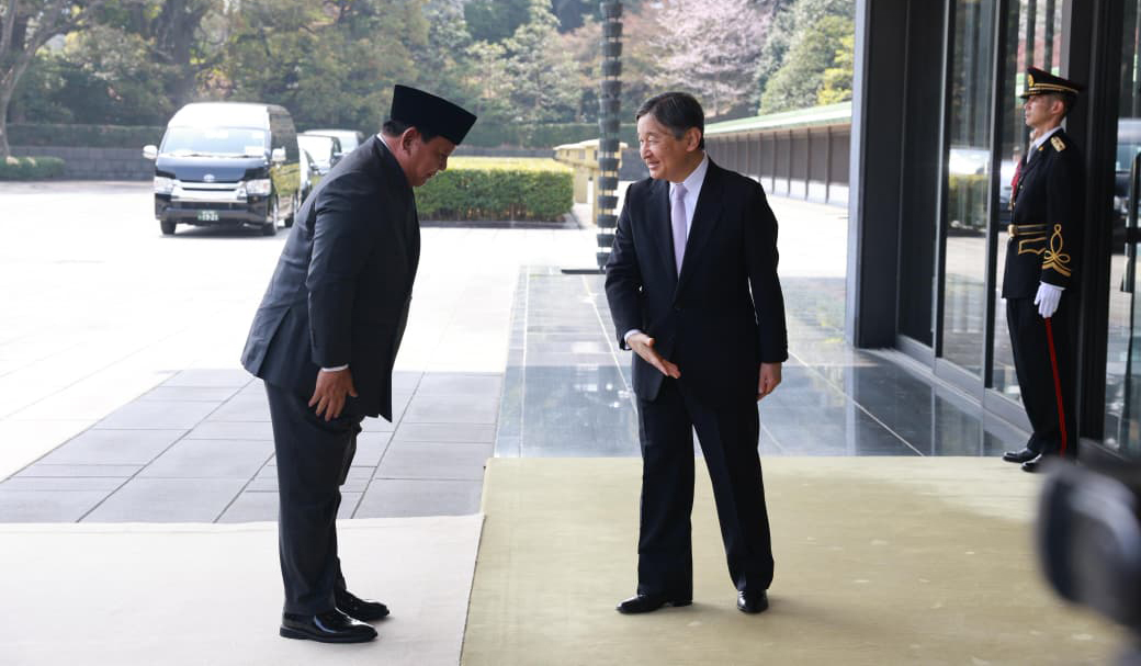 Prabowo temui Kaisar Jepang Naruhito. (Agus Priatna/SinPo.id/BPMI Setpres)