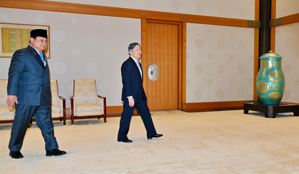 Prabowo temui Kaisar Jepang Naruhito. (Agus Priatna/SinPo.id/BPMI Setpres)