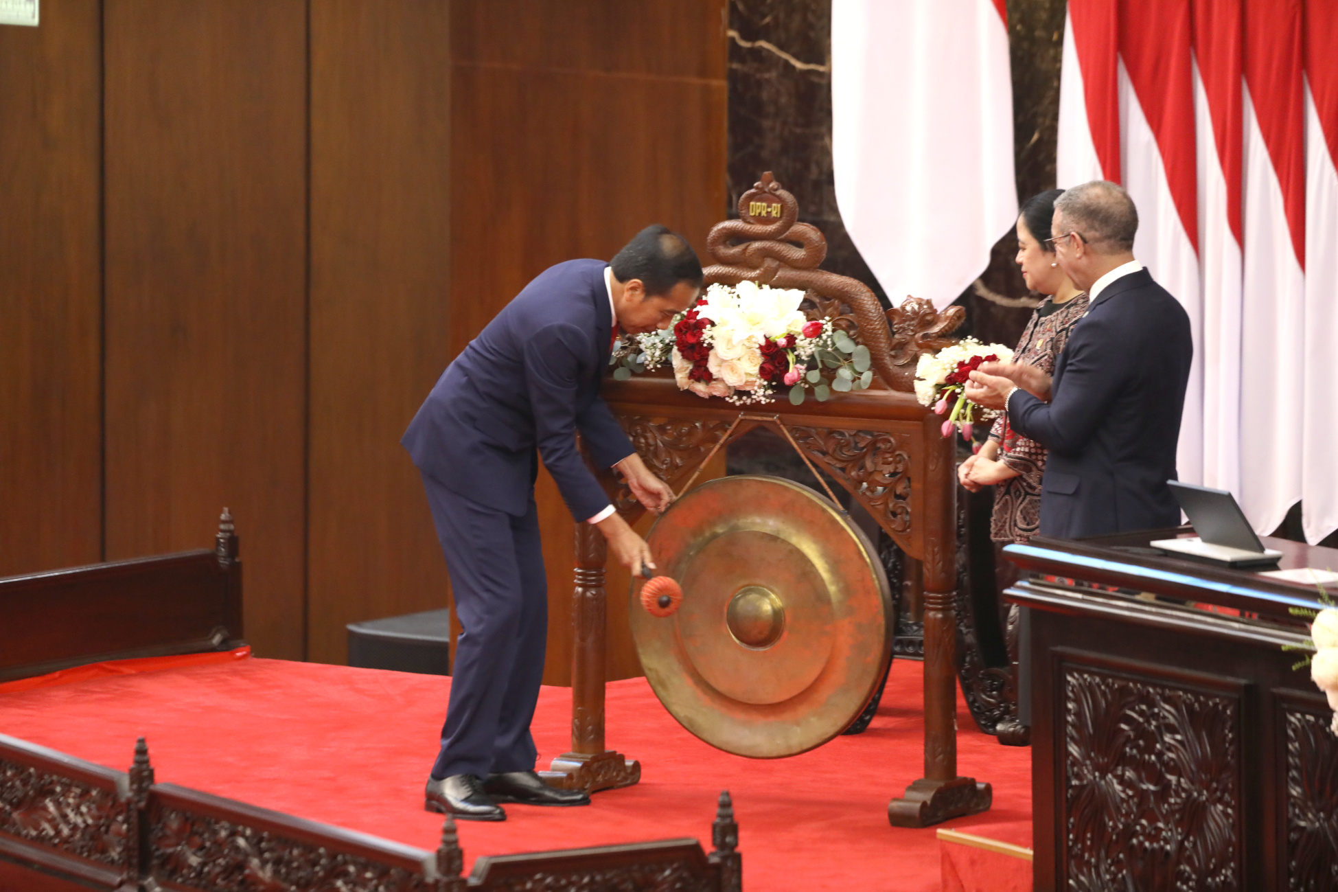 Presiden Jokowi membuka The G20 Parliamentary Speakers' Summit (P20) di Gedung Nusantara DPR RI (Ashar/SinPo.id)