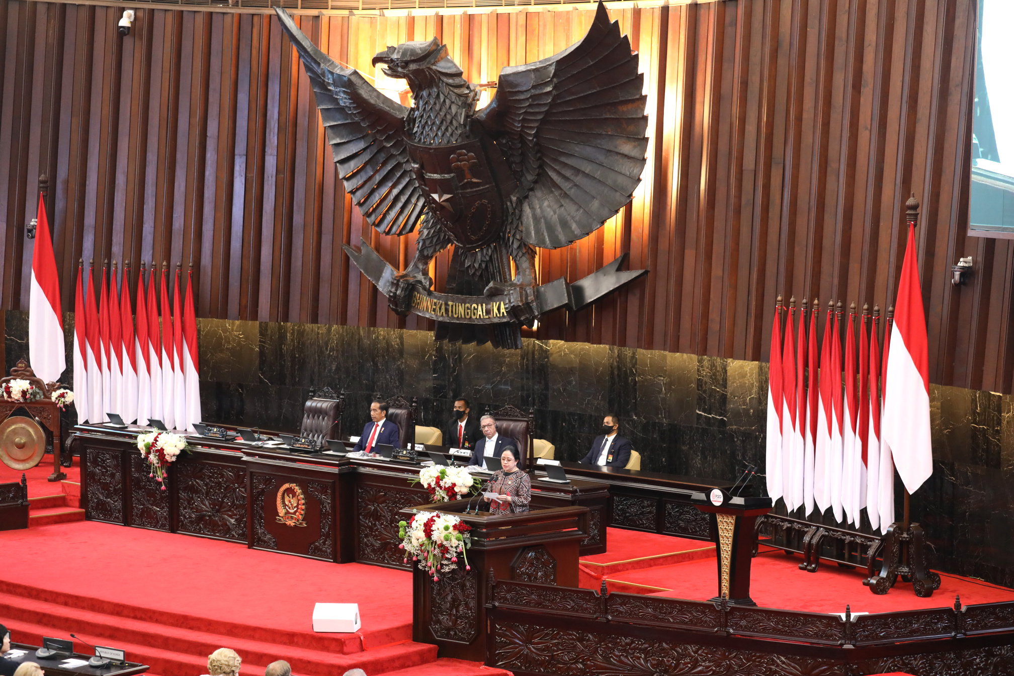 Presiden Jokowi membuka The G20 Parliamentary Speakers' Summit (P20) di Gedung Nusantara DPR RI (Ashar/SinPo.id)