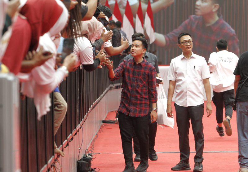 Presiden Jokowi membuka acara Rakernas VI Projo di Arena GBK (Ashar/SinPo.id)